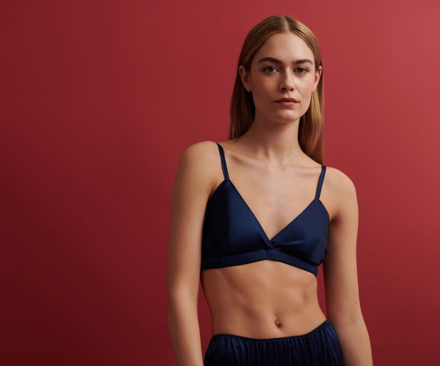 Lingerie OSS | Tiara Surplice Bralette Evening Blue