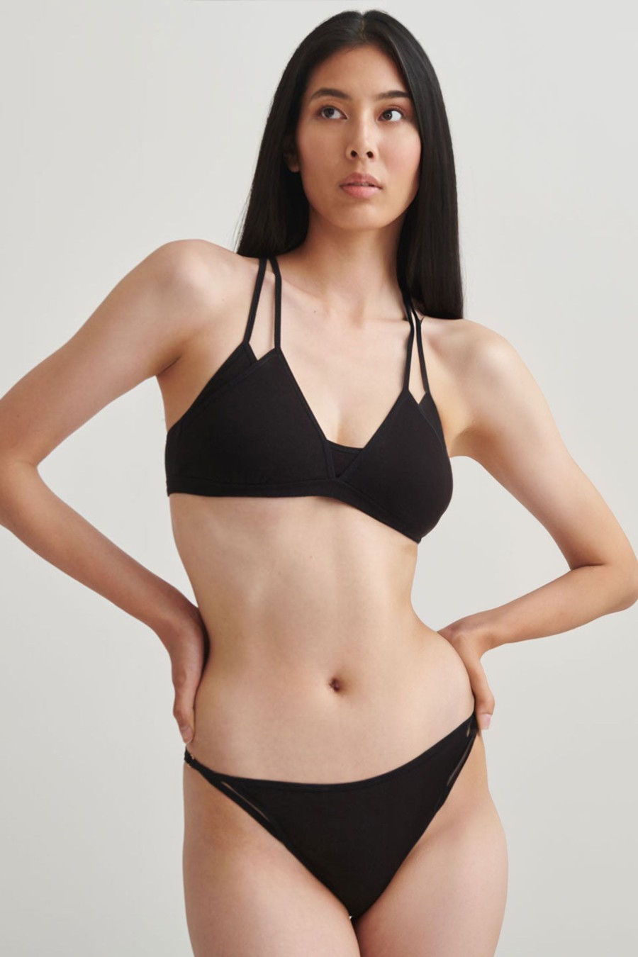 Lingerie OSS | Etta Strappy String Bikini Black