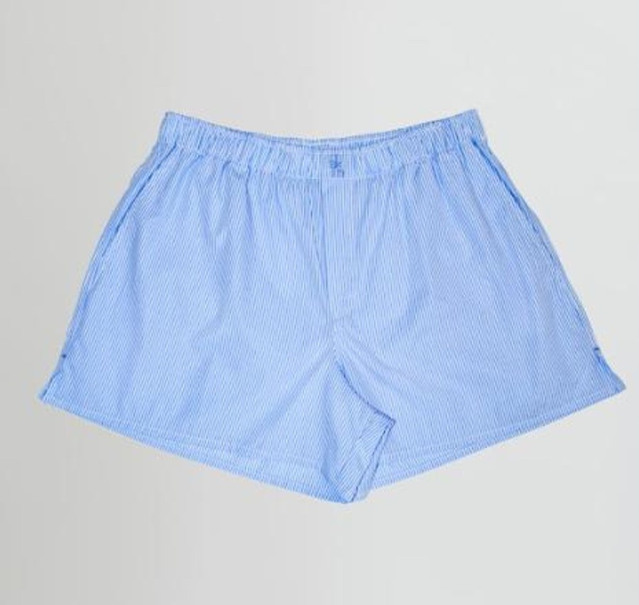 Lounge OSS | Shay Short Dusty Blue/White Stripe